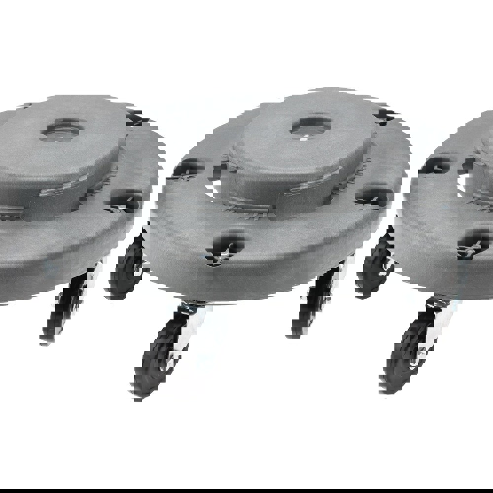 Round Polyethylene Twist-On Trash Can Dolly